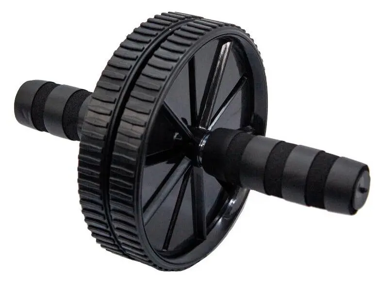 Ролик для пресса двойной с ковриком черный от магазина Супер Спорт