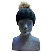 Шапка 14621 с помпоном черный Шапка 14621 с помпоном черный от магазина Супер Спорт